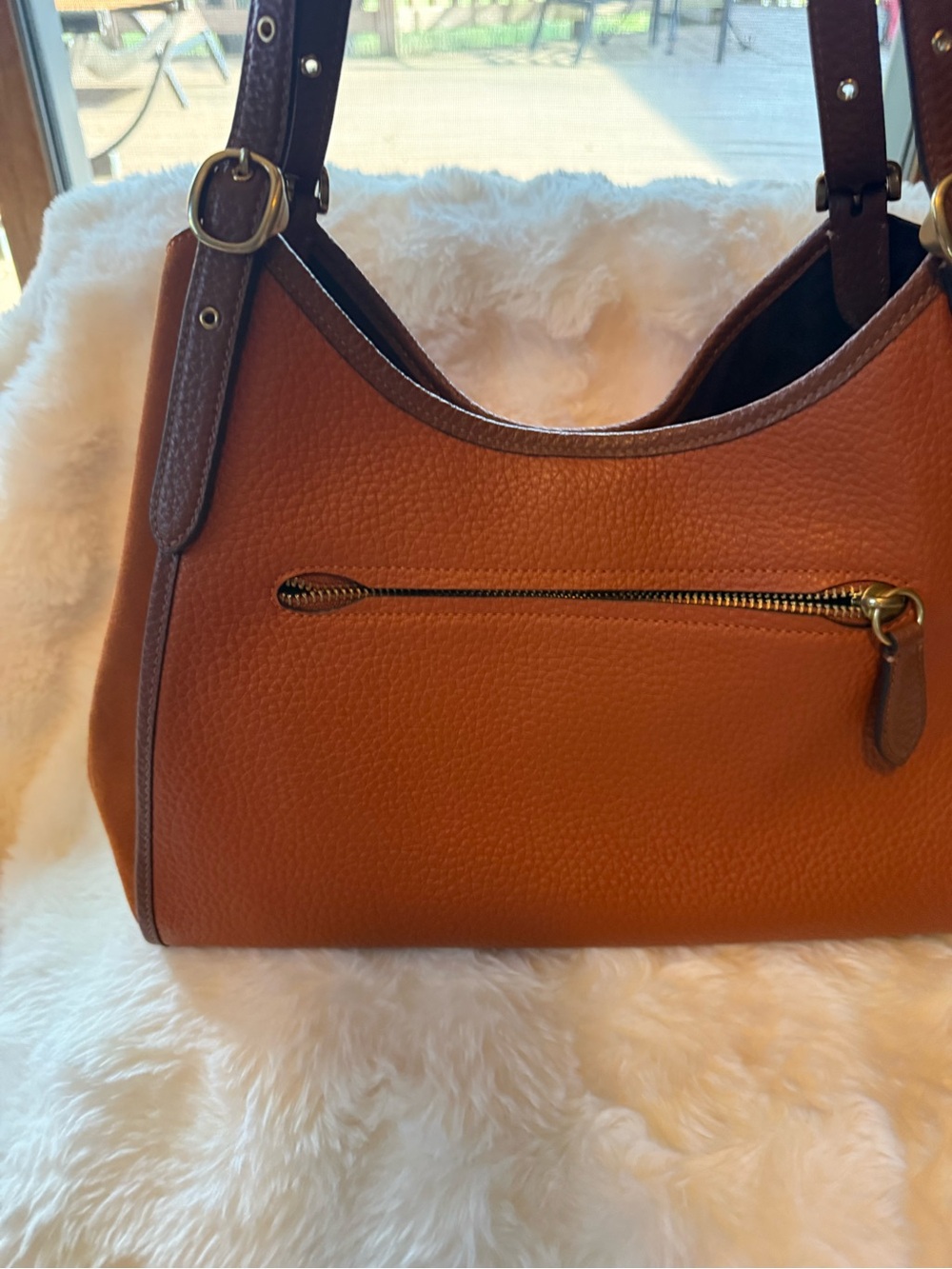Coach Lori Bag Pebbled Leather Shoulder Bag in Cognac & Saddle Brown - Canyon - Picture 2 of 16